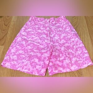 Lilly Pulitzer Vintage Pink Flamingo White Tag Bermuda Shorts Size 2